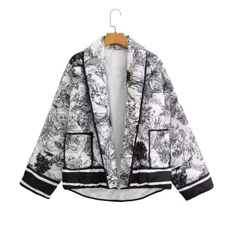 Women's 6-color Printing Cotton Jacket