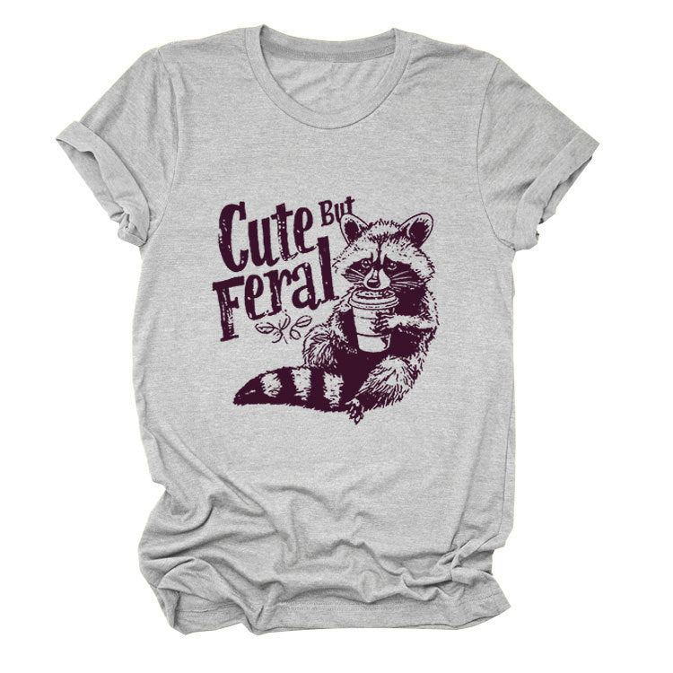 Guoli Printed Personality Round Neck Women's T-shirt