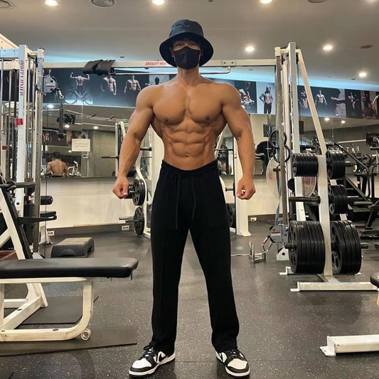 Men's Fashion Sports Fitness Gray Sweatpants