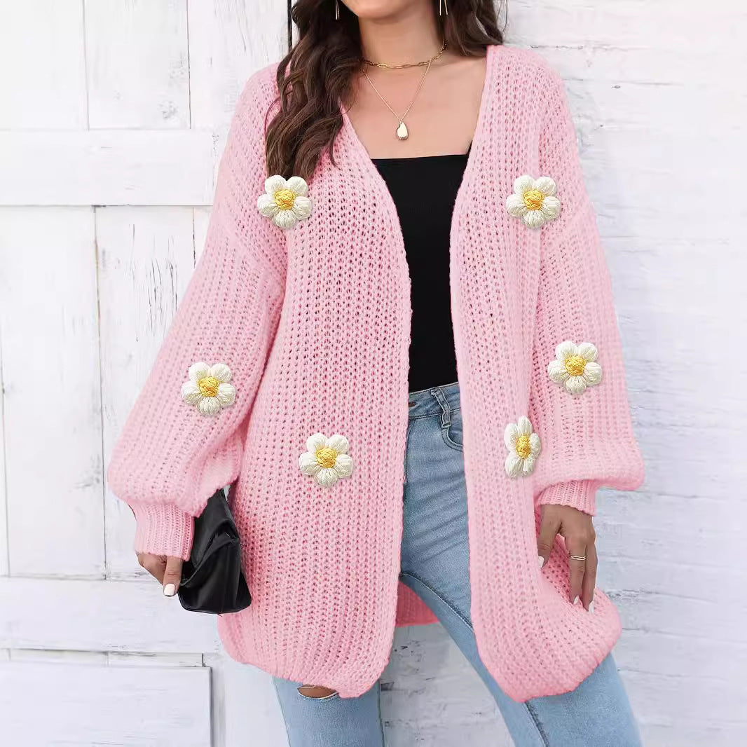Women's Thick Coat Thick Needle Woven Sweater