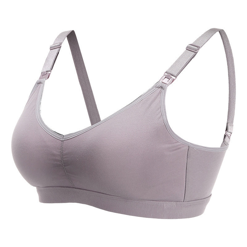 Thin Front Buckle Without Steel Ring Pregnant Women's Cotton Nursing Bra