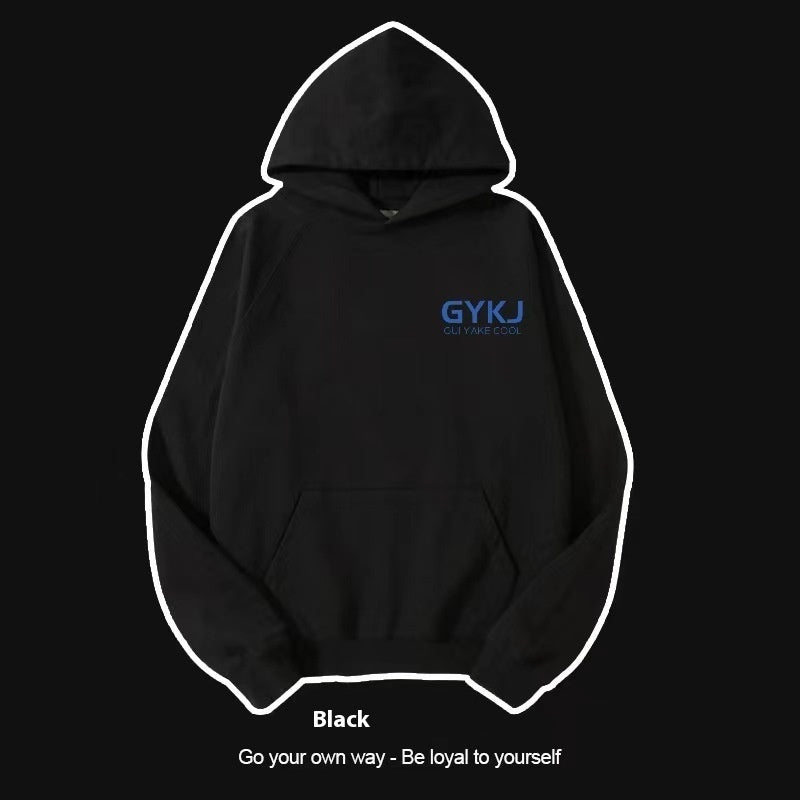 Women's Letter Printed Loose Cotton Hoodie