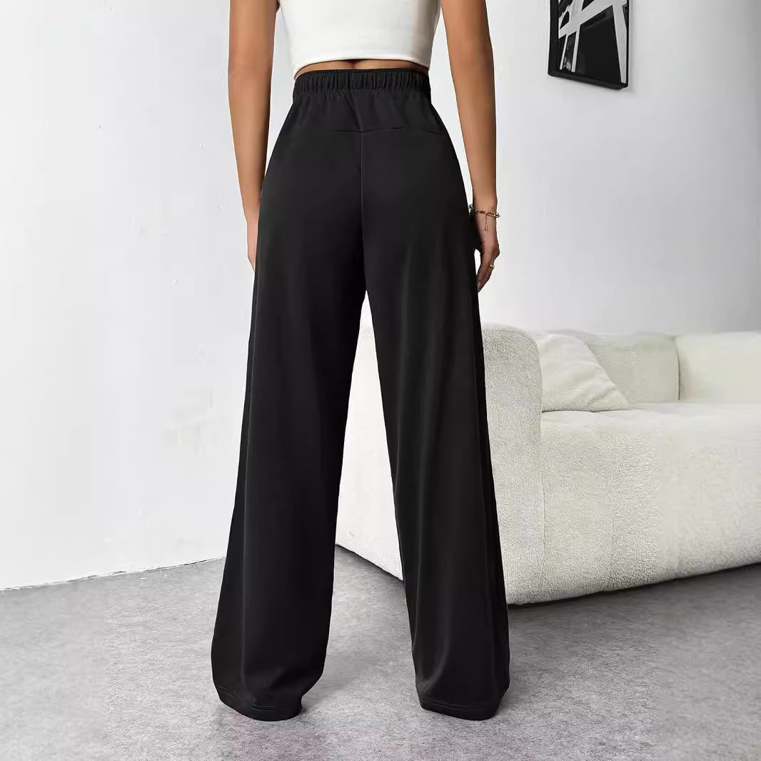 Women's Wide Leg Track Pants High Waist Loose