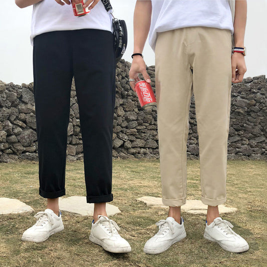 Men's Korean-style Casual Pure Color All-matching Overalls