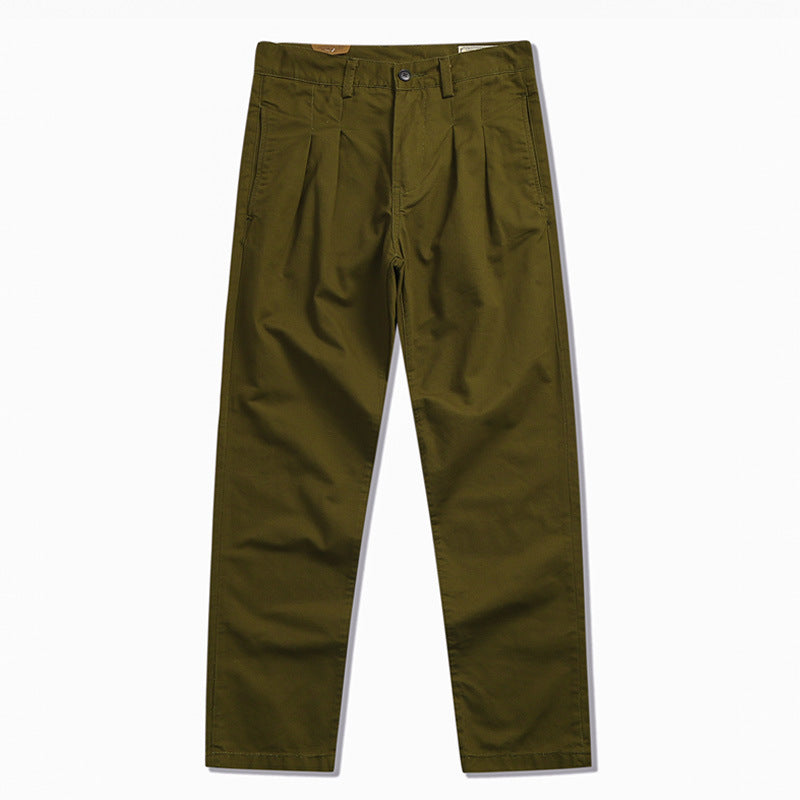 Autumn Cotton Straight Cargo Pants Men's