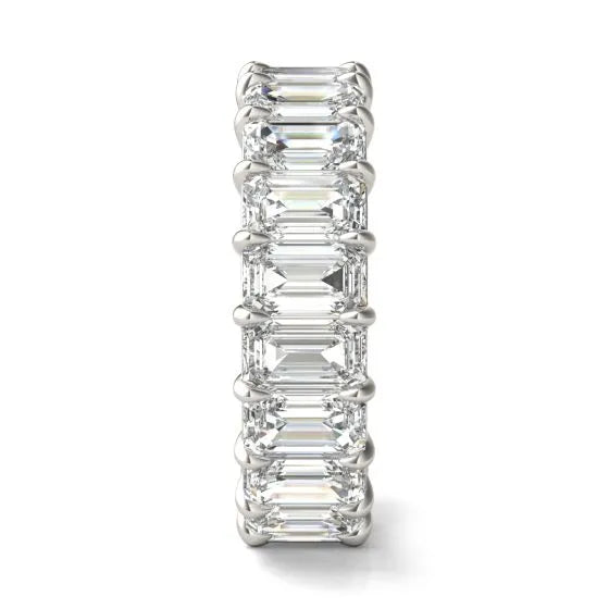 6 1/4 CTW Emerald Lab Grown Diamond  14K White Gold (G-Vs)