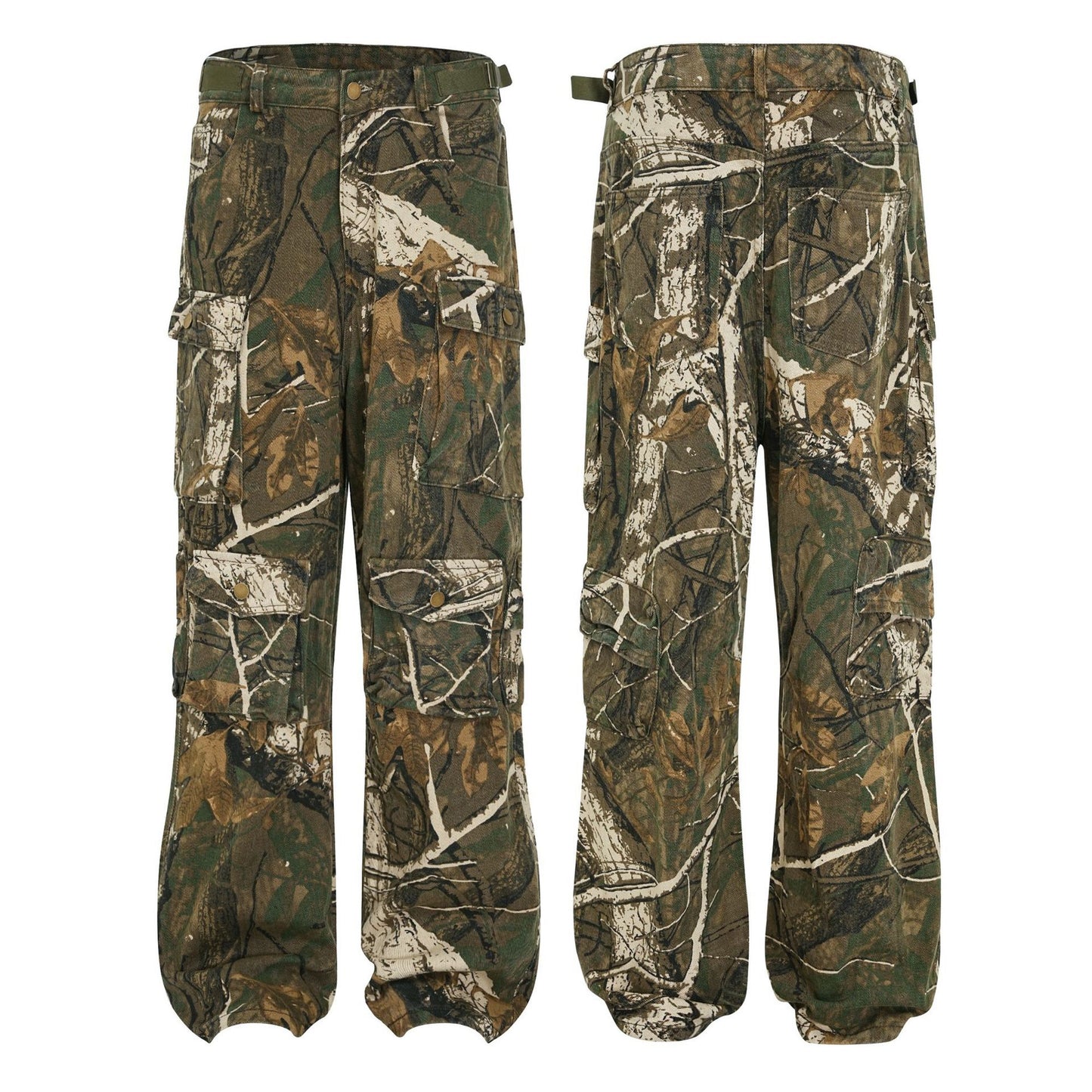 Real Shot American Street Fashion Personality Camouflage Loose Trousers