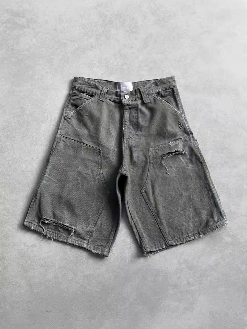 Fashion Work Clothes Men's And Women's Denim Shorts