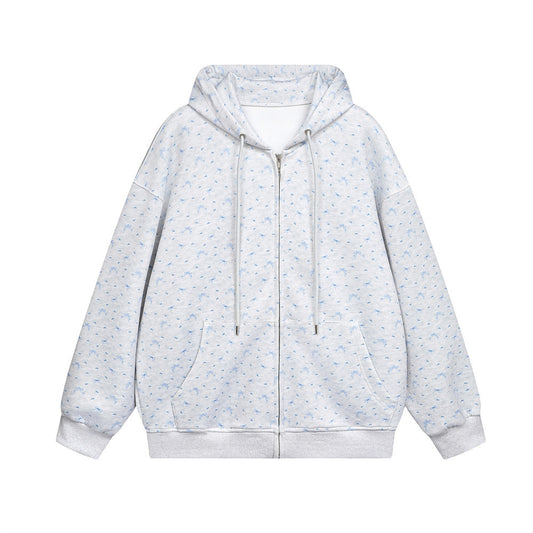 Printed Bowknot Small Floral Sweater