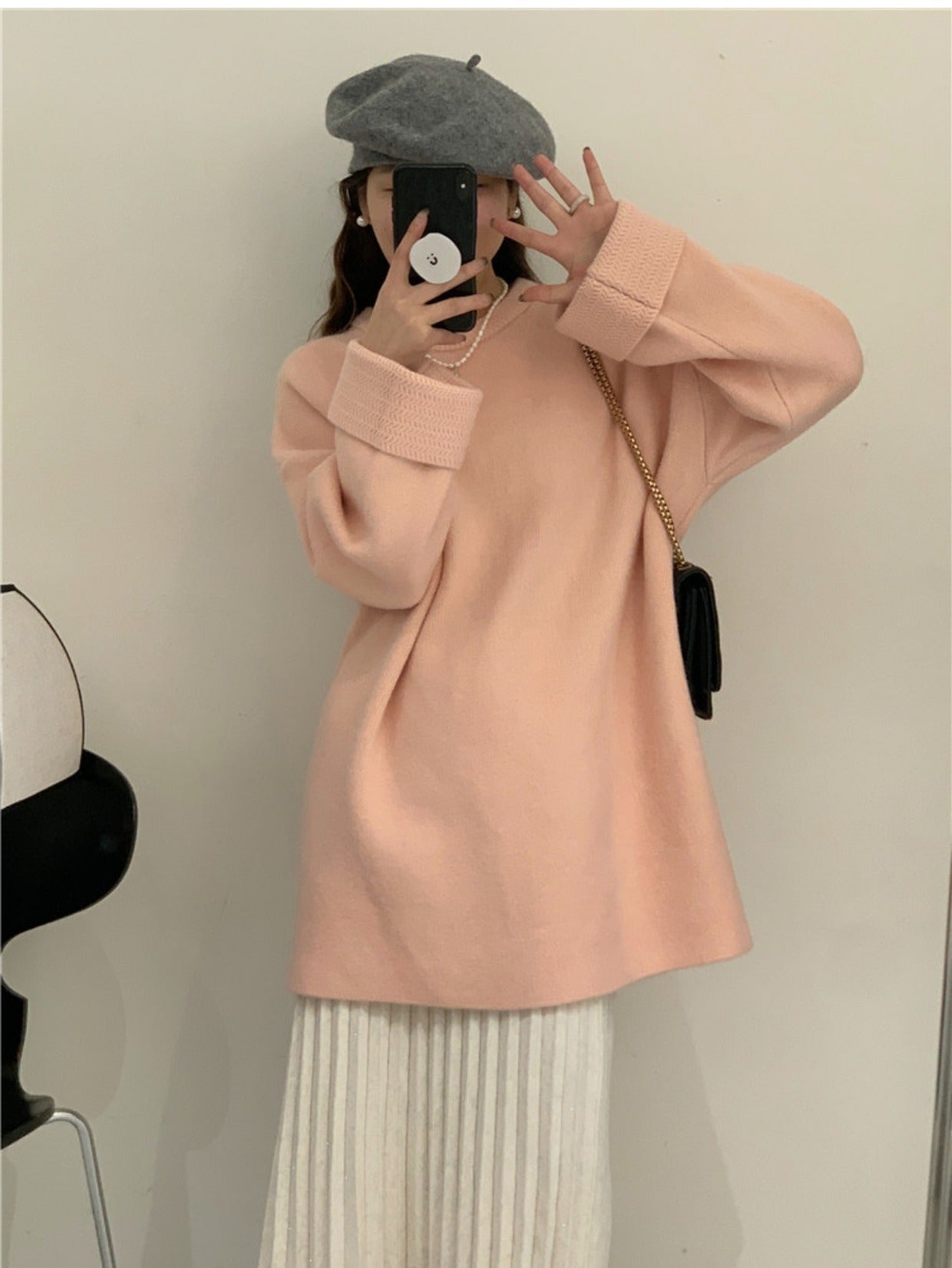 Medium Length Loose Thick Pullover Soft Glutinous Bottoming Sweater