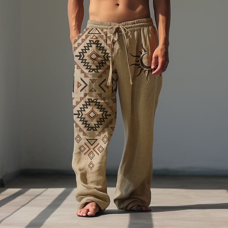 Men's Fashion Retro Ethnic Hawaiian Trousers