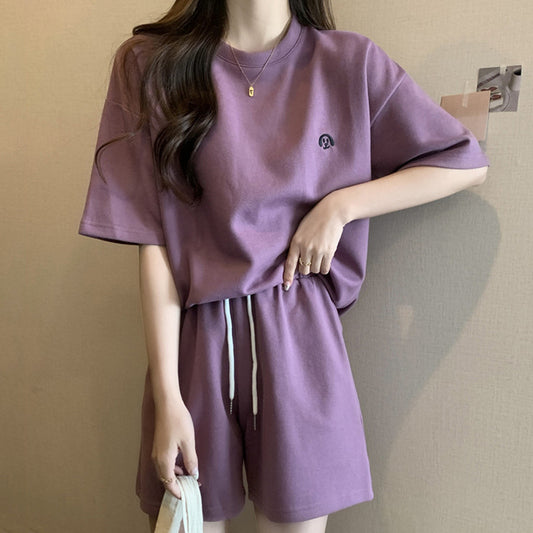 Women's A- Line Wide Leg Shorts Two-piece Suit