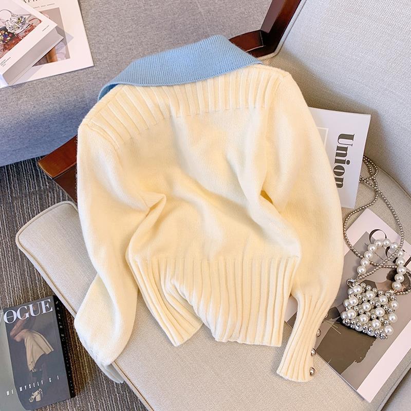 Gentle Youthful Short Soft Glutinous Sweater Coat