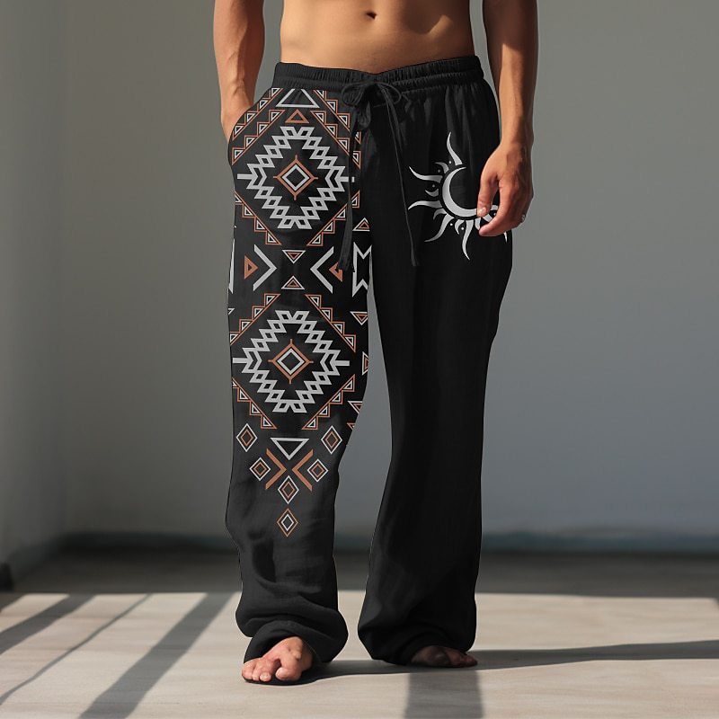 Men's Fashion Retro Ethnic Hawaiian Trousers