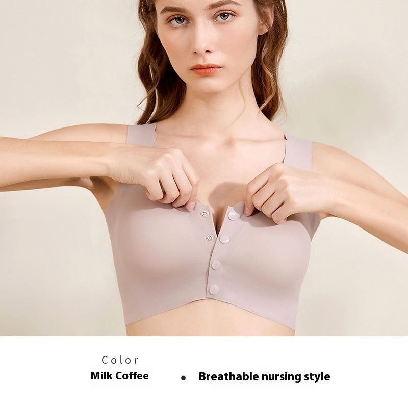 Pregnant Women's Lace Vest-style Wireless Summer Nursing Bra