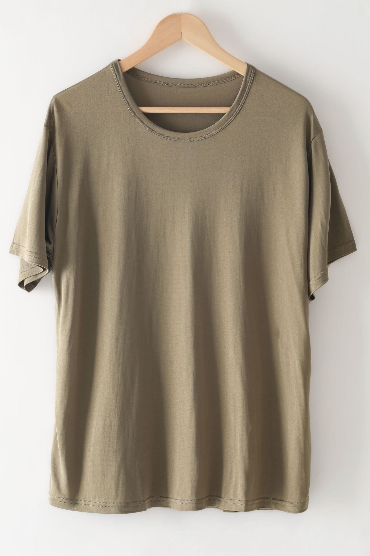 Men's Mulberry Silk Loose Round Neck Silk T-shirt