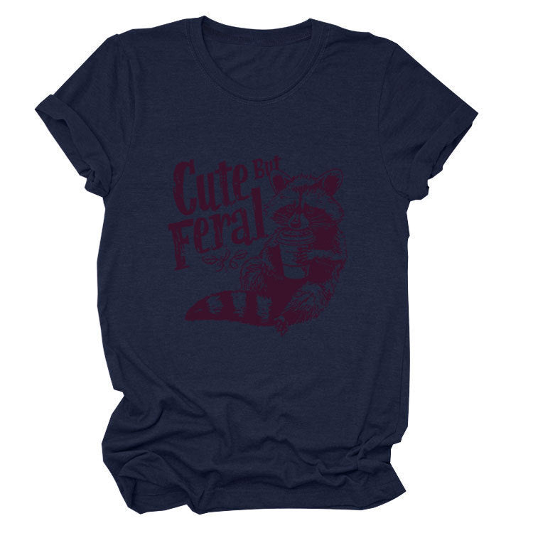 Guoli Printed Personality Round Neck Women's T-shirt