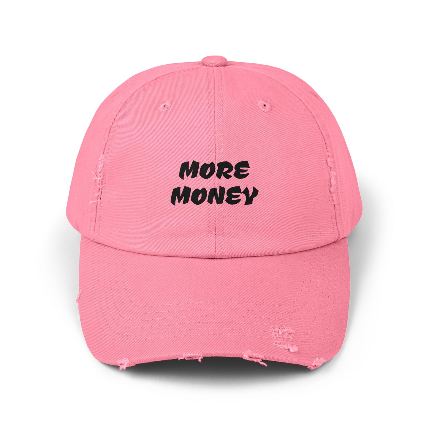 Unisex Distressed Cap - More Money Fashion Hat for Everyday Style