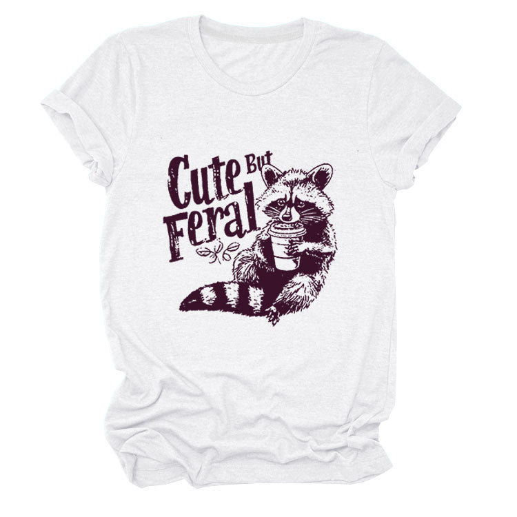 Guoli Printed Personality Round Neck Women's T-shirt
