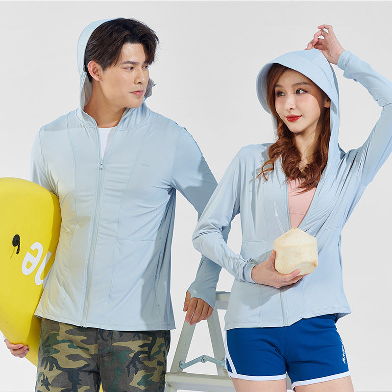 Cloud Raw Yarn Ice Silk Sun Protection Clothing Female UV Protection Sunscreen Fishing Suits Male