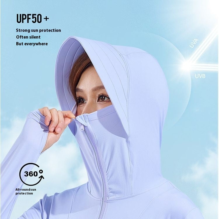 Cloud Raw Yarn Ice Silk Sun Protection Clothing Female UV Protection Sunscreen Fishing Suits Male
