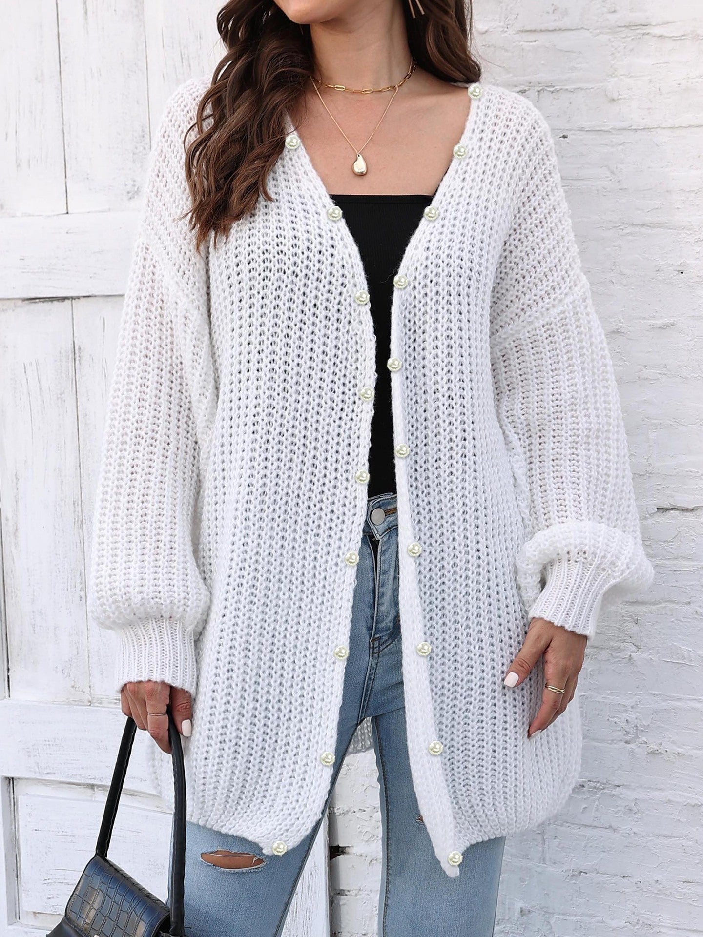 Women's Thick Coat Thick Needle Woven Sweater