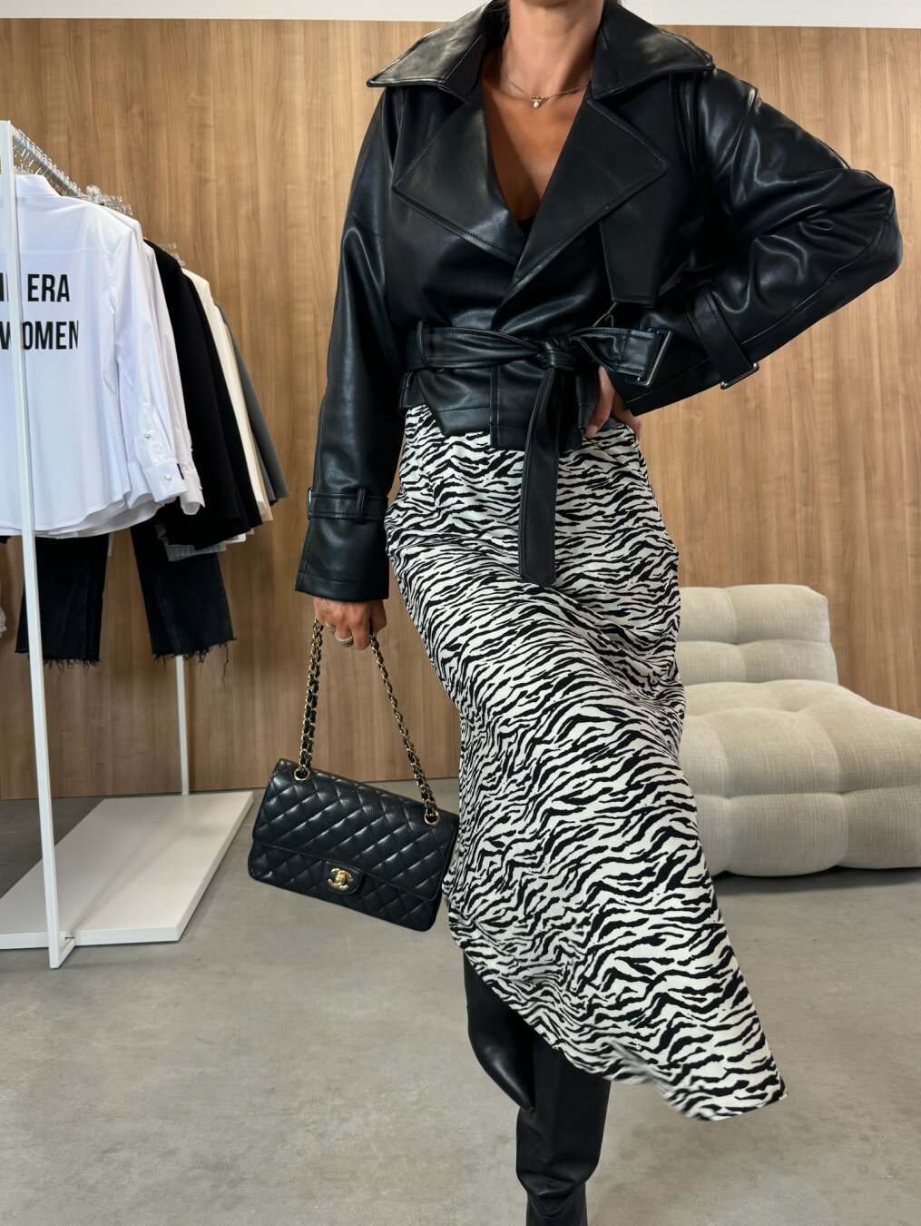 Fashion High Waist Print Women's Skirt