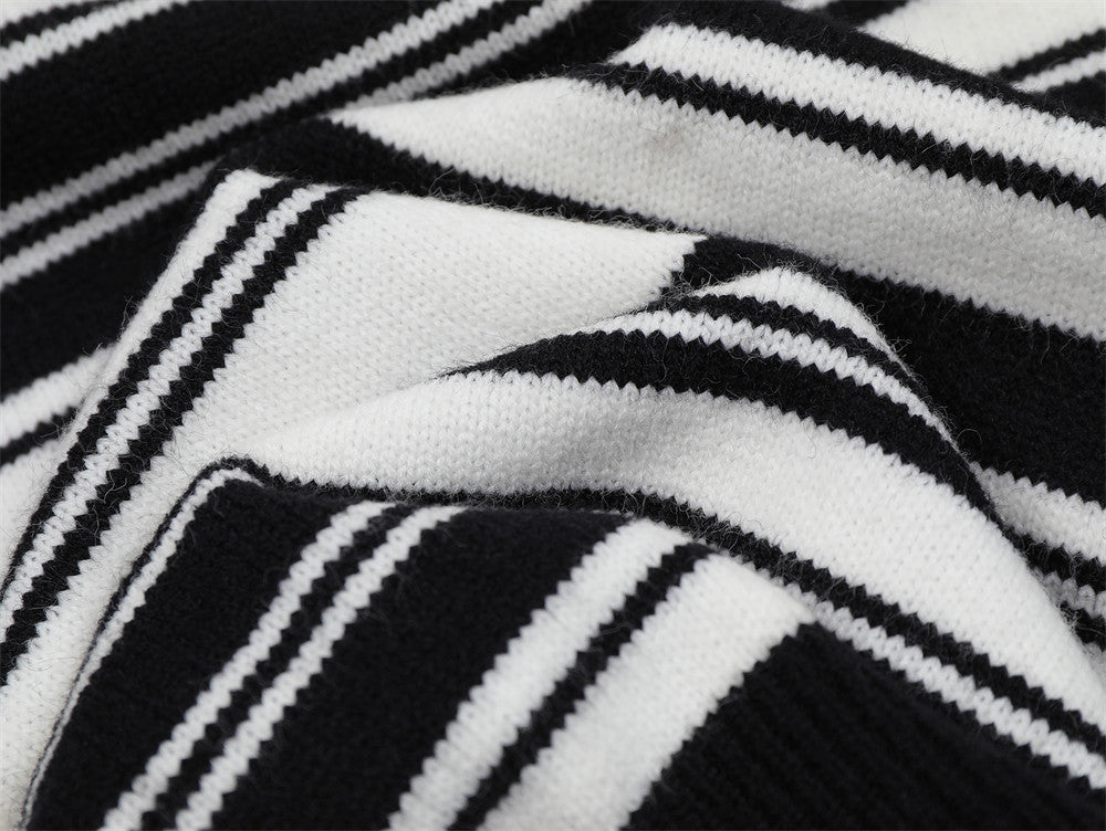 Loose Striped Pullover Sweater For Men