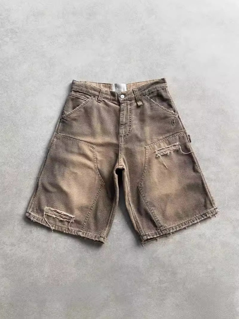 Fashion Work Clothes Men's And Women's Denim Shorts