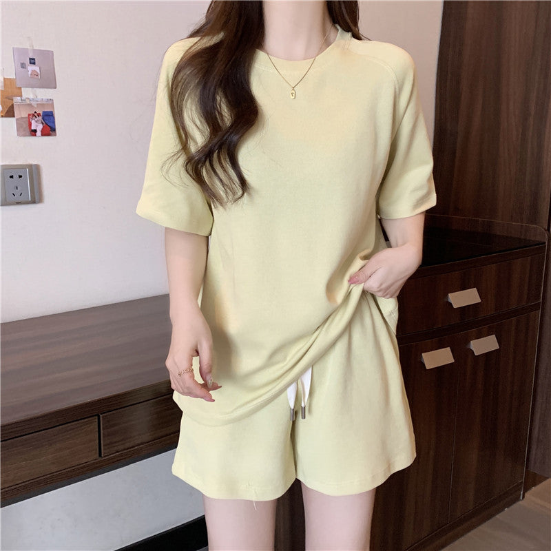 All-matching Solid Color Two-piece Set