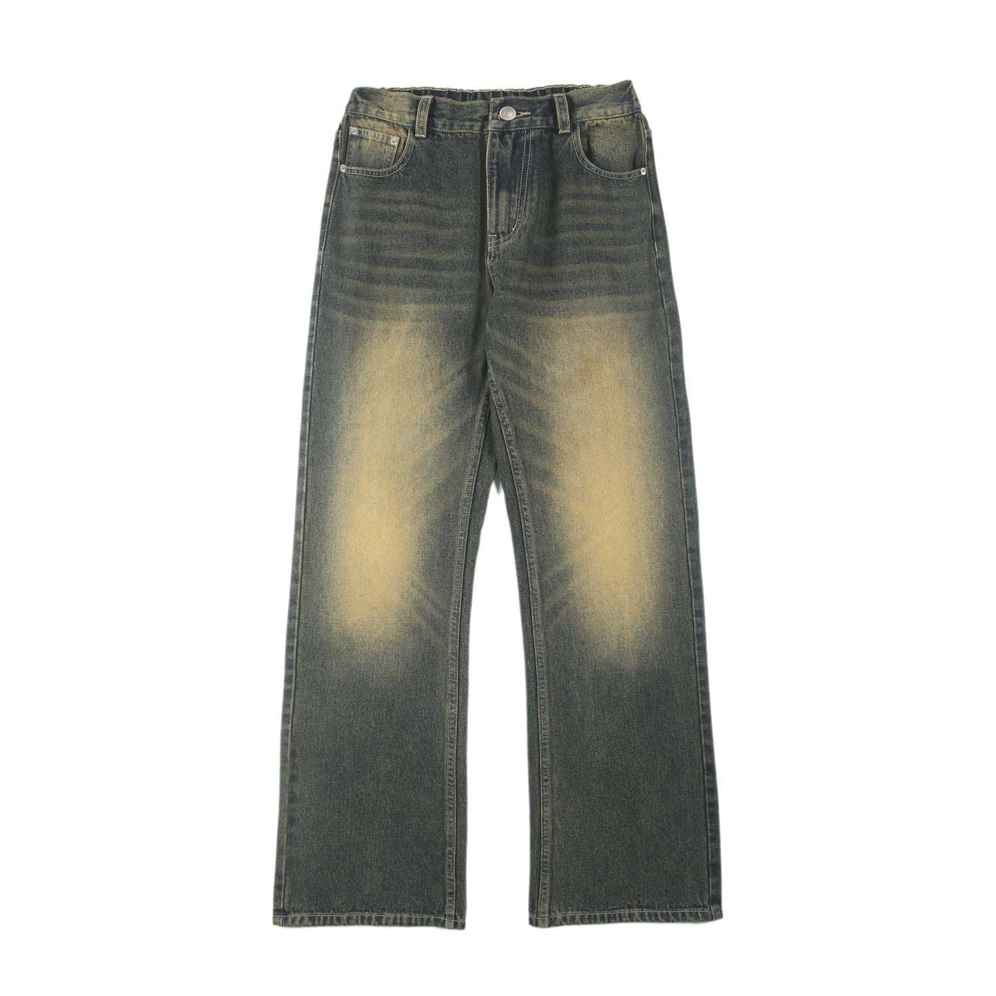 American Retro Skinny Men's And Women's Semi-elastic Waist Fashion Brand Casual Long Jeans