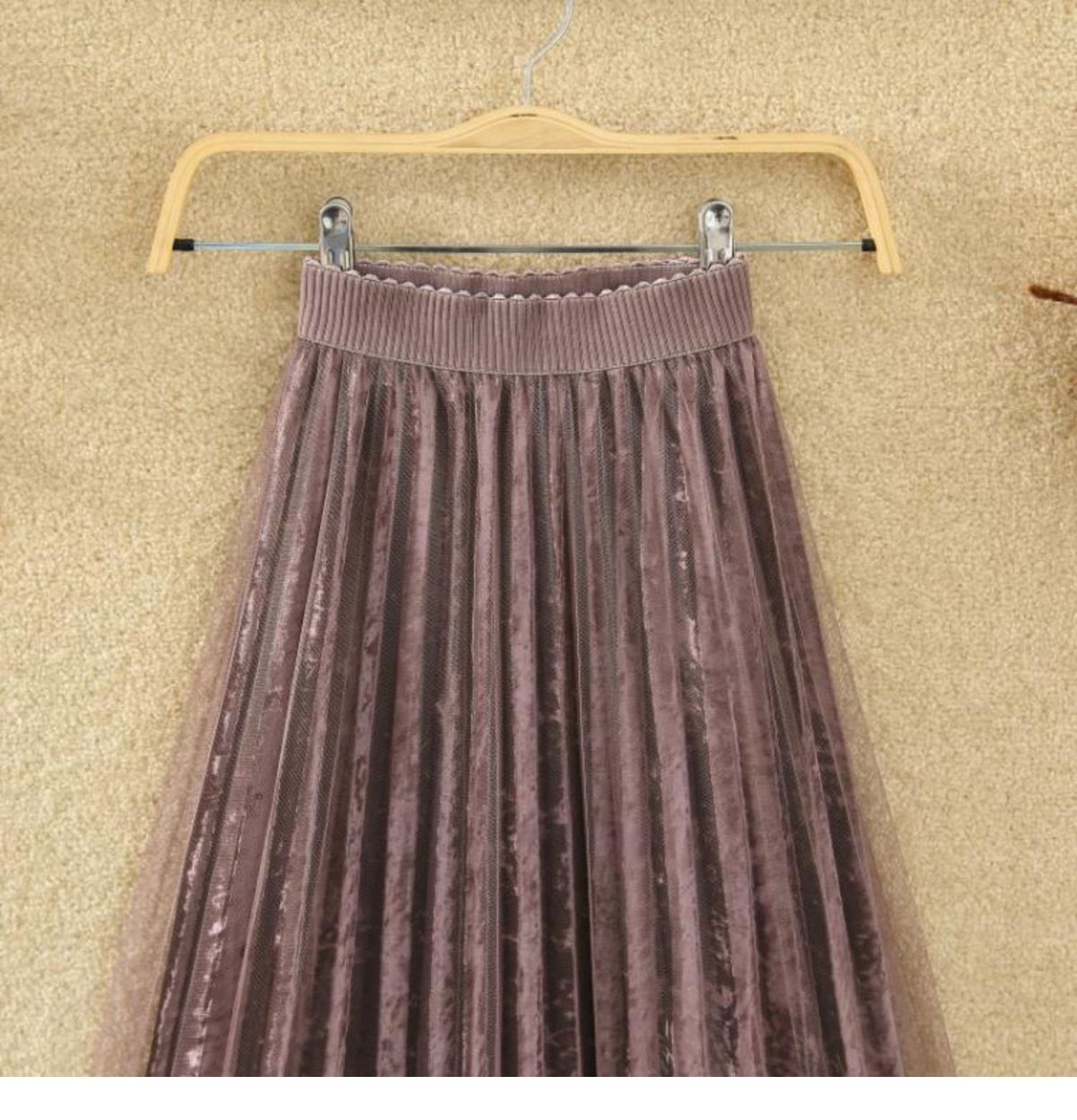 Pleuche Pleated Skirt Women's Autumn And Winter