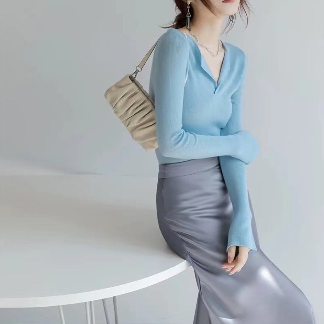 Women's Top Cardigan Design Simple Knit