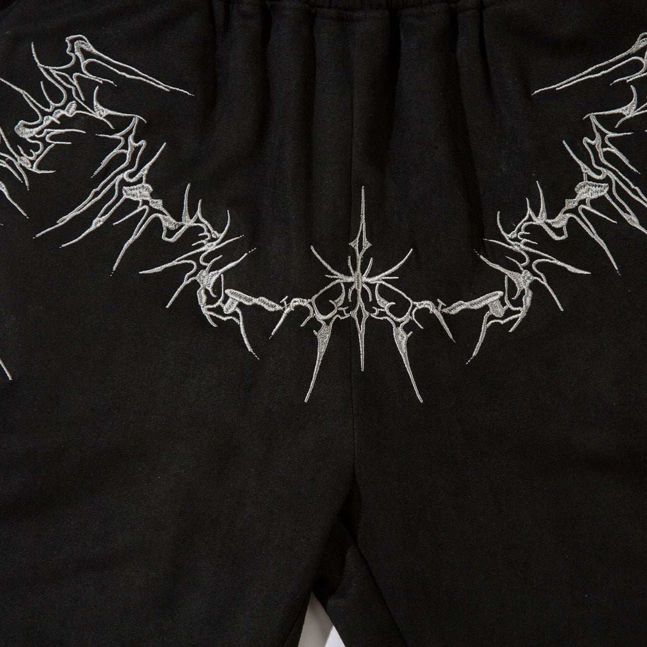 New Real Shot American Fashion Brand Suede Embroidered Shorts