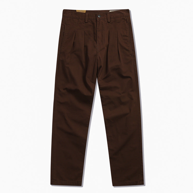 Autumn Cotton Straight Cargo Pants Men's