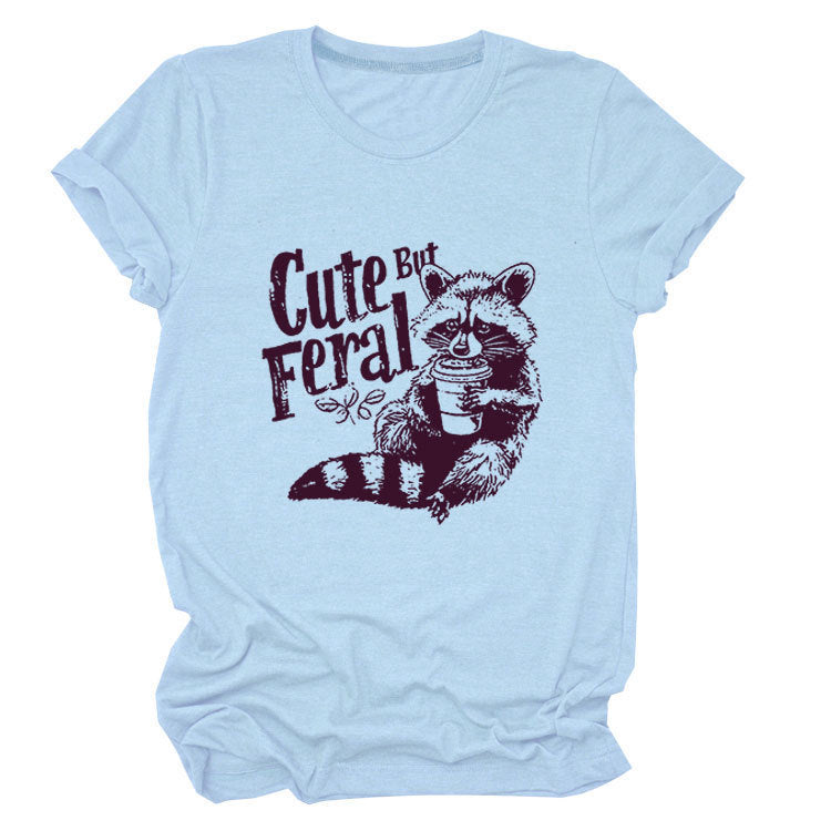 Guoli Printed Personality Round Neck Women's T-shirt