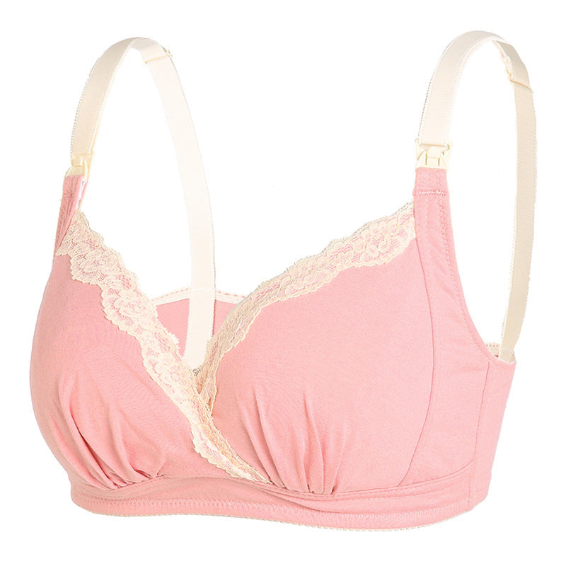 Adjustment Push Up Cotton Pregnant Women Front Buckle Large Size Nursing Bra