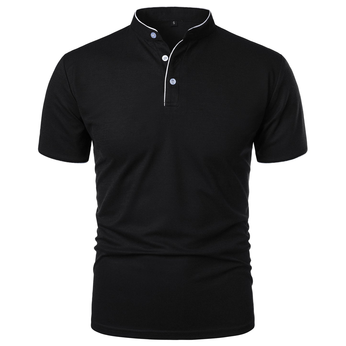 Men's Summer Solid Color Top Popular Short Sleeve Slim Fit European And American Short Sleeve
