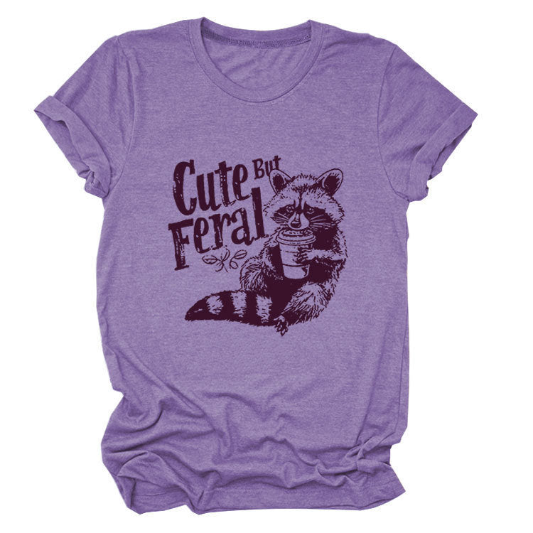 Guoli Printed Personality Round Neck Women's T-shirt
