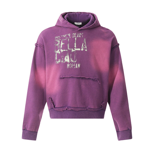Spray Painting Old Dirty Sweater For Men