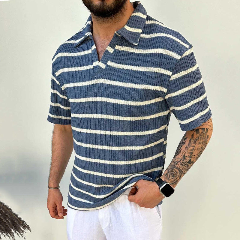Thin Summer Stripes Sweater For Men