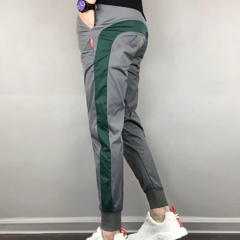 Men's Autumn New Color Matching Ankle Banded Pants Smart Guy Pants