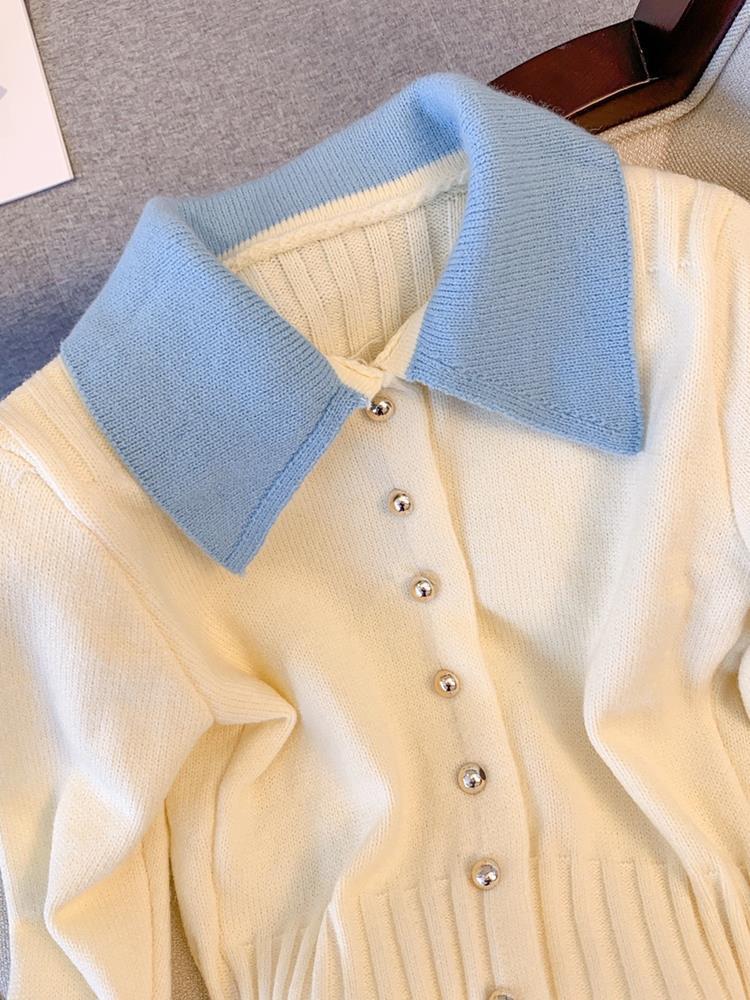 Gentle Youthful Short Soft Glutinous Sweater Coat