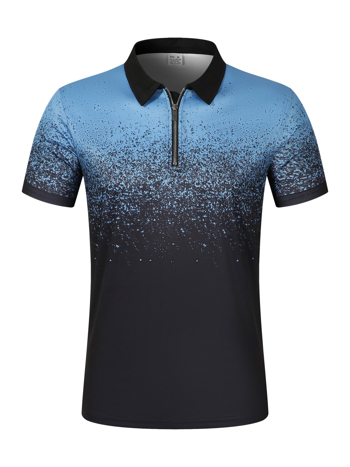Men's Printed Broken Point Polo Shirt