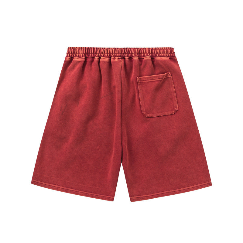 Embroidered Loose Drawstring Shorts