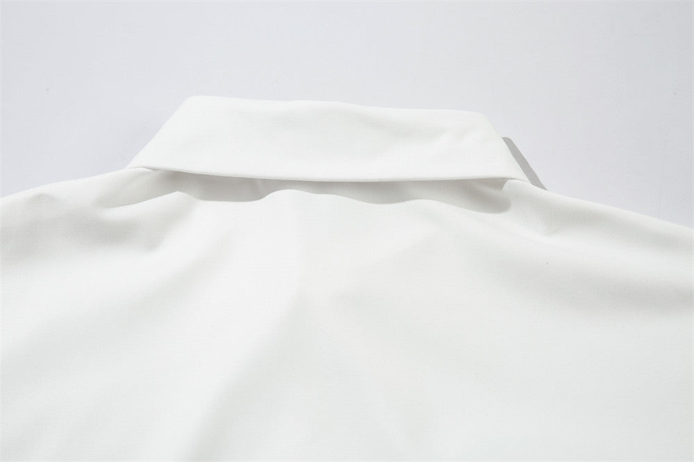 Irregular Pleated Long-sleeved Shirt For Men, Handsome And Loose
