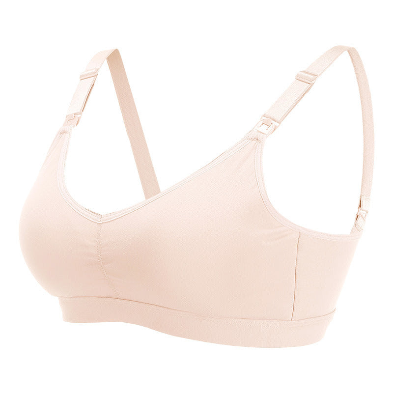Thin Front Buckle Without Steel Ring Pregnant Women's Cotton Nursing Bra