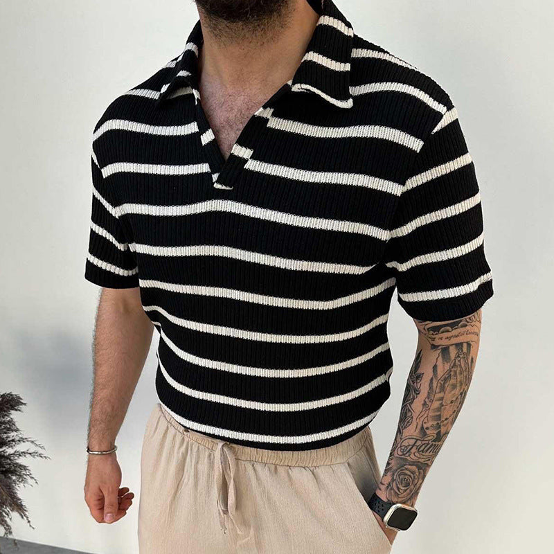 Thin Summer Stripes Sweater For Men