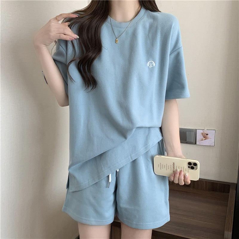 Women's A- Line Wide Leg Shorts Two-piece Suit