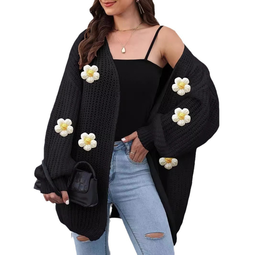 Women's Thick Coat Thick Needle Woven Sweater